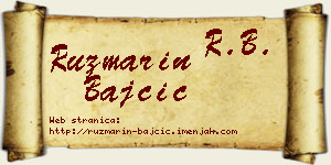 Ruzmarin Bajčić vizit kartica